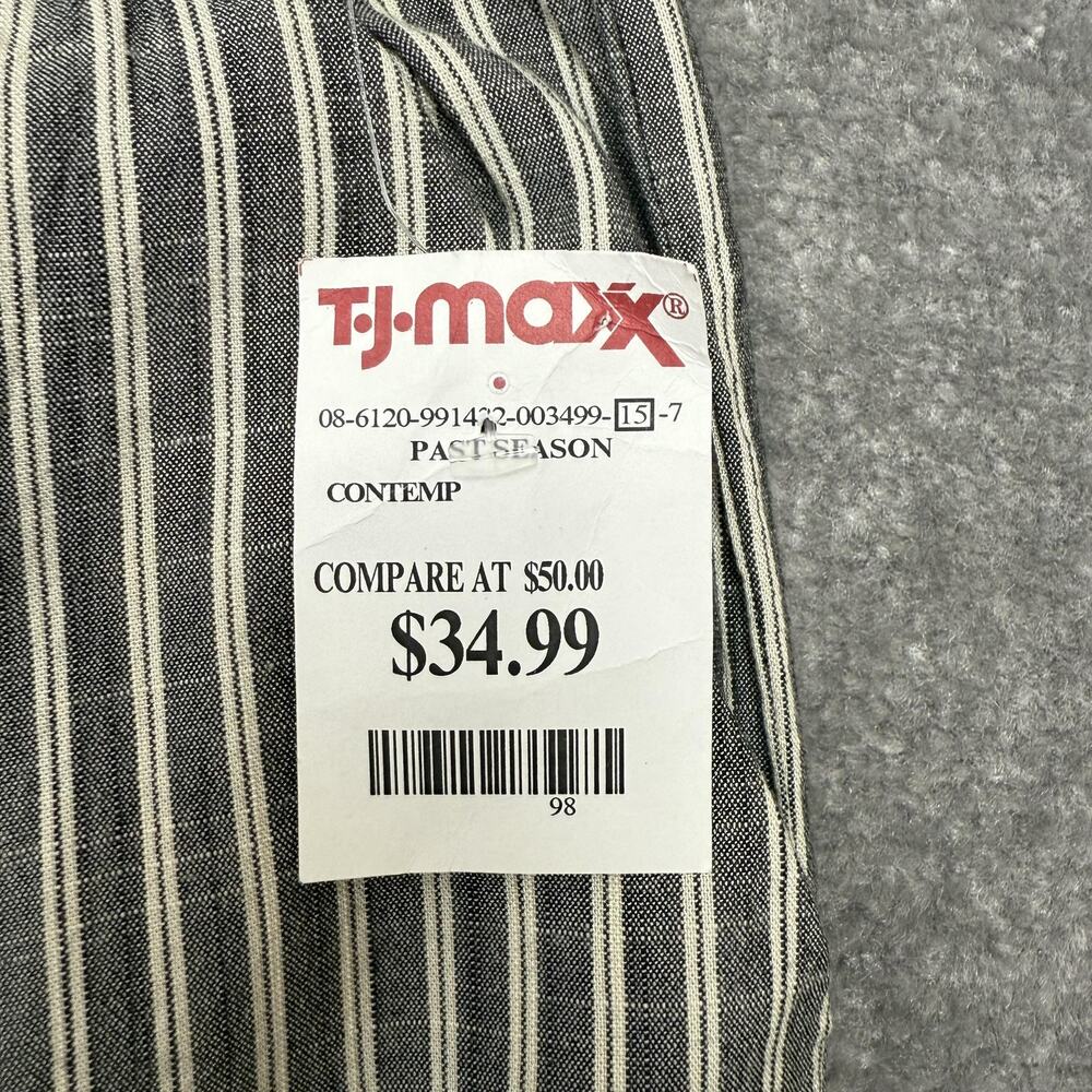 Marine Layer Pants Women Medium Black White Stripe Tencel Pull On Relaxed Casual - Picture 6 of 12
